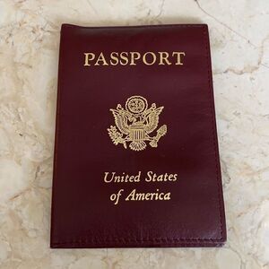 USA Genuine Leather Passport Cover